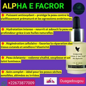 Alpha e factory, un puissant antioxydant à base d'huile naturelle