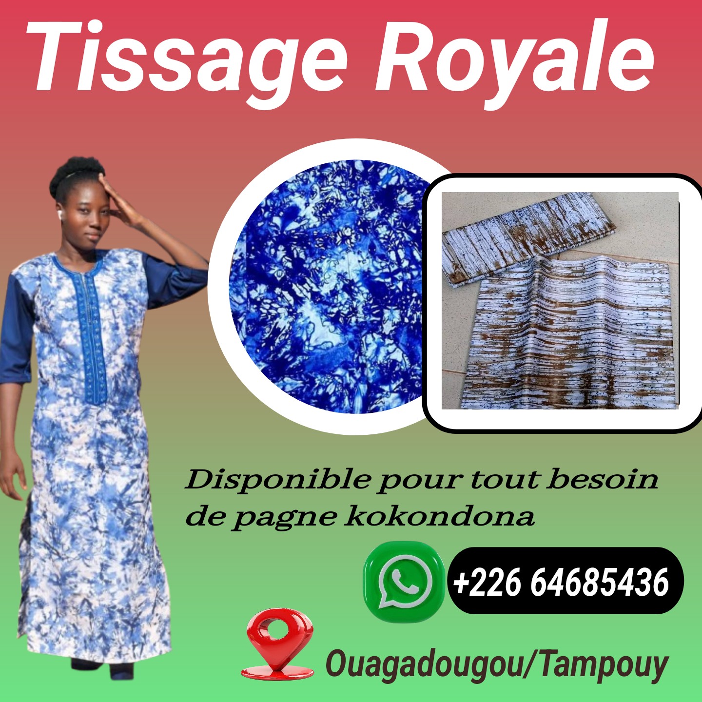 Pagne kokondona de Tissage Royale