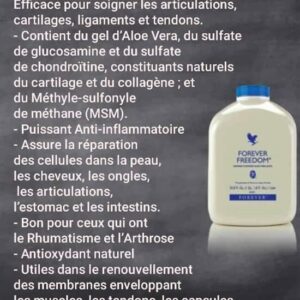 Forever Freedom - Soutien Articulaire Optimal & Mobilité Retrouvée - Boisson Aloe Vera Glucosamine Chondroïtine MSM