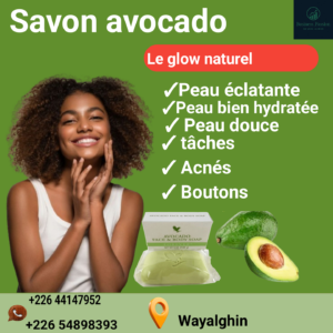 Savon avocado. Peau douce, éclatante, hydratante...