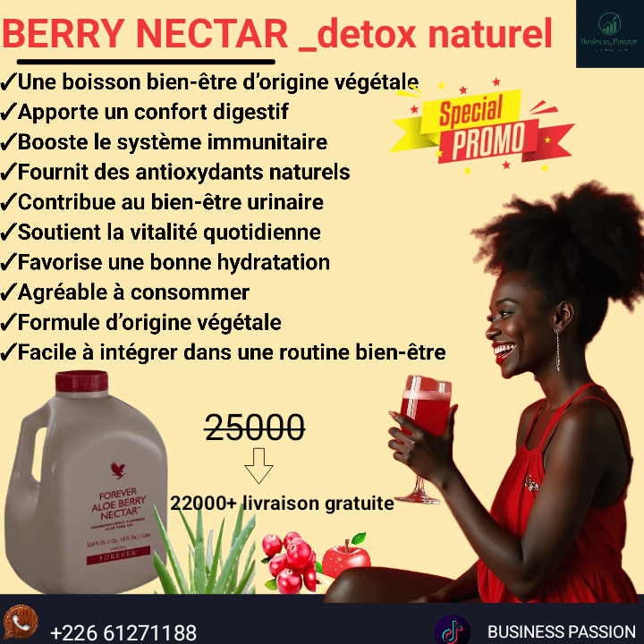 Berry nectar de forever, énergie, Vitalité , détox