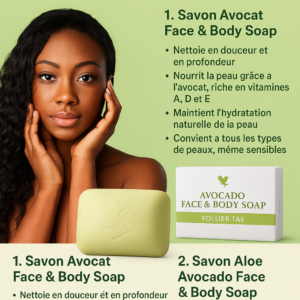 Savon avocado forever pour une peau douce, éclatante, hydratante...