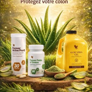 Forever Pro-B, Fields of Greens & Pulpe d'Aloès Vera Gel - Pack Vitalité Optimale