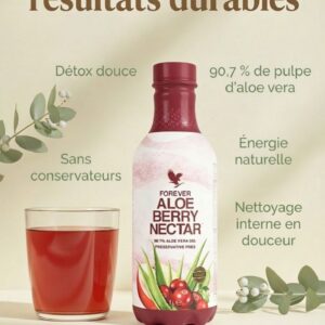 Forever Berry Nectar - Boisson Antioxydante au Cranberry et Pomme - Soutien Urinaire & Immunitaire