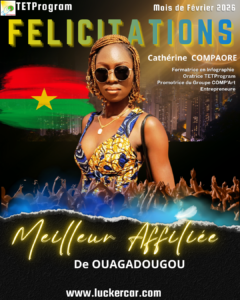 Personnalité Mensuelle TETProgram: Meilleure Affiliée – Février 2026