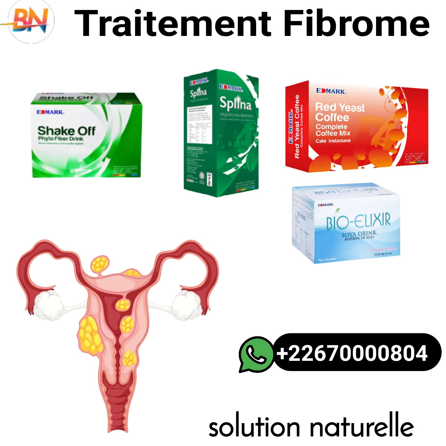 Traitement Naturel Fibrome Edmark : Shake Off, Splina, Red Yeast Coffee & Bio-Élixir