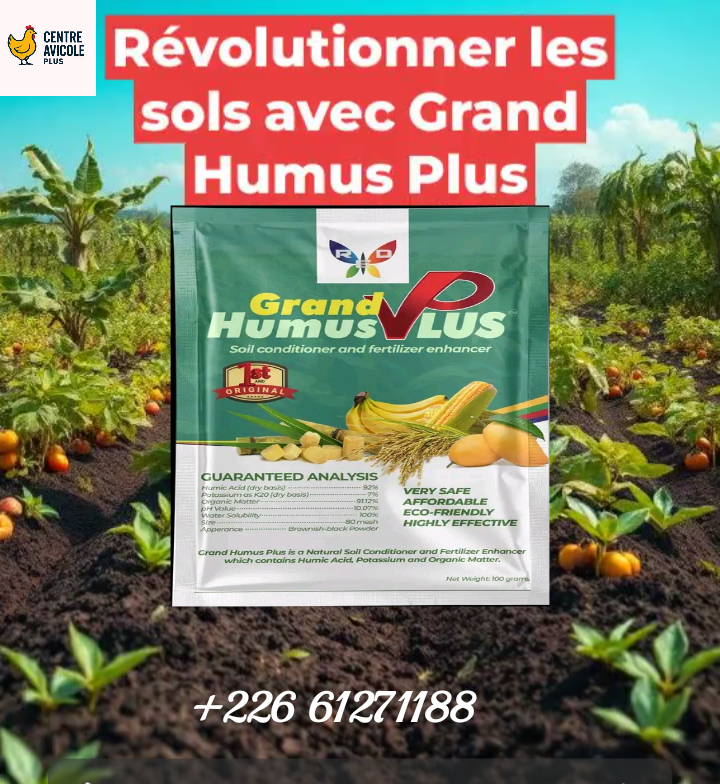 Grand humus plus, excellent produit biologique pour l'agriculture