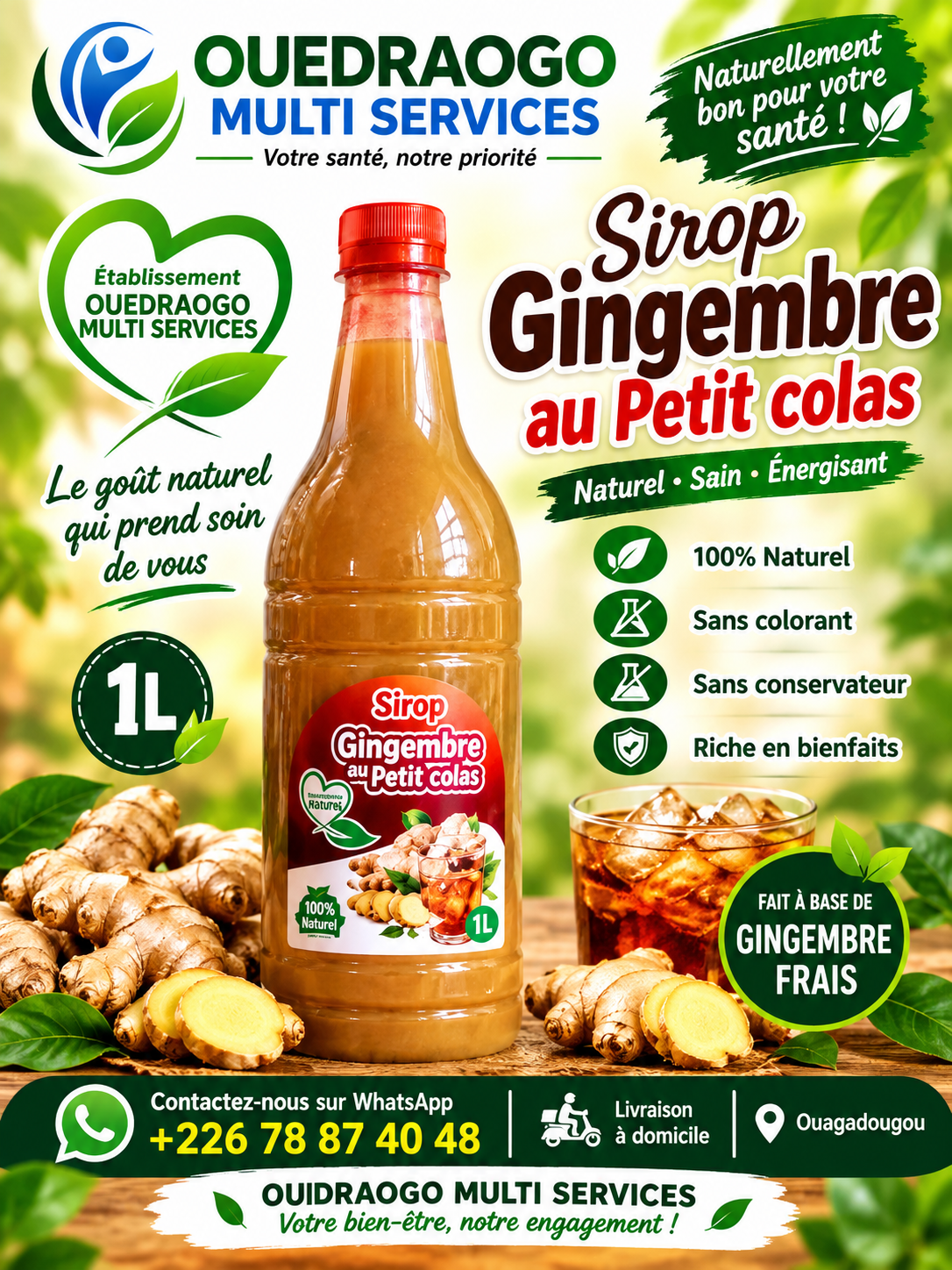 SIROP DE GINGEMBRE AU PETIT COLA