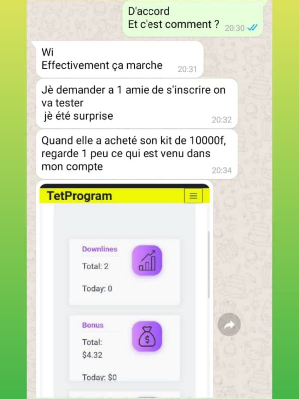 TEMOIGNAGE TETPROGRAM