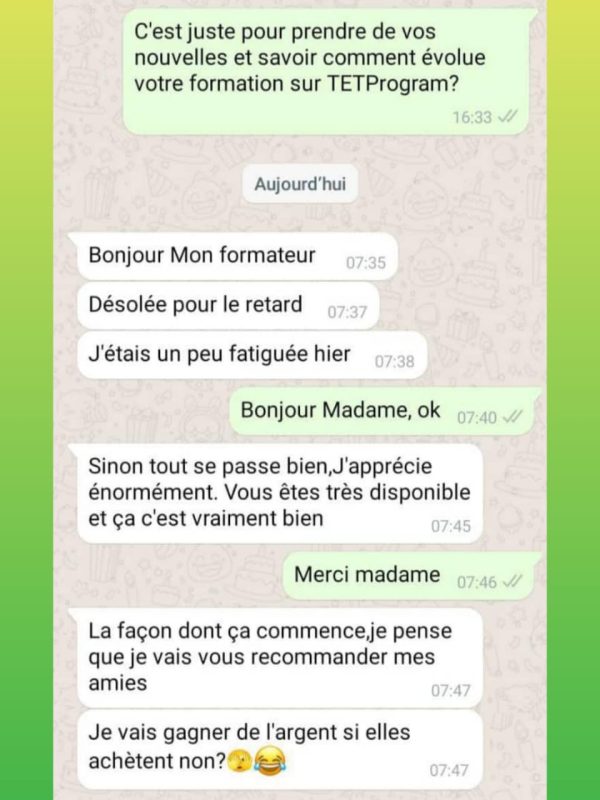 TEMOIGNAGE TETPROGRAM